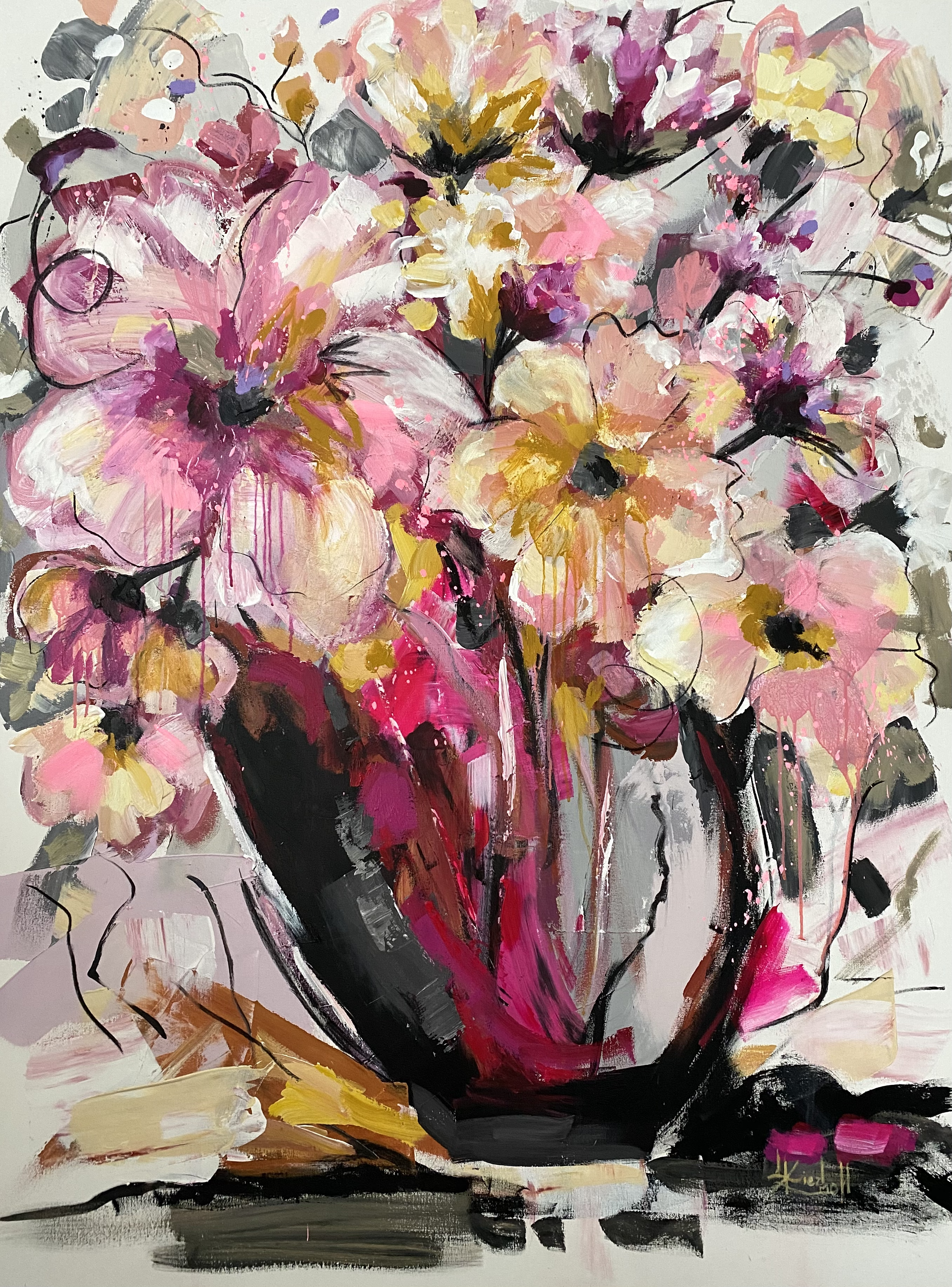 Painting flowers