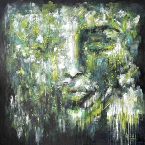 green mood painting
